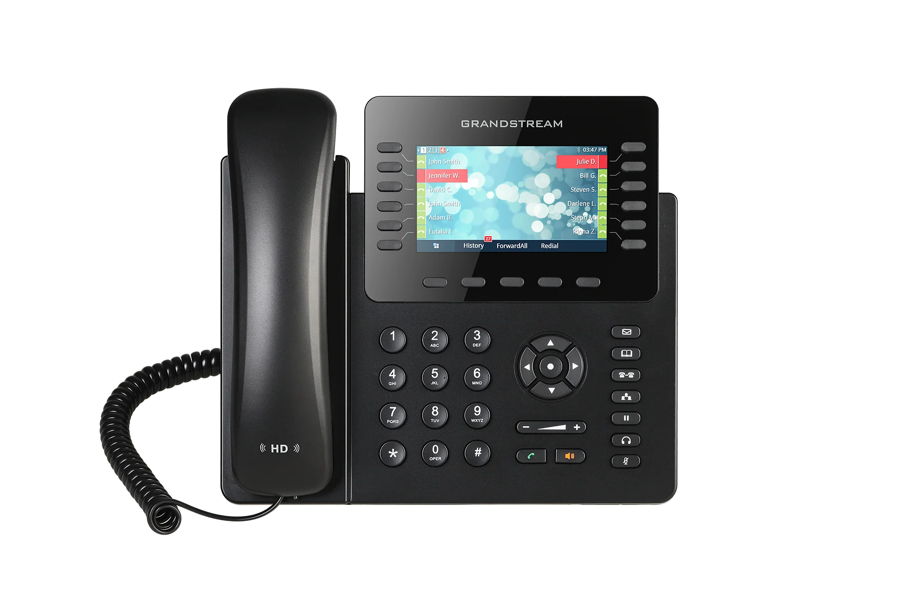 A Grandstream GXP2170 business desk phone provisioned by DiaVoice